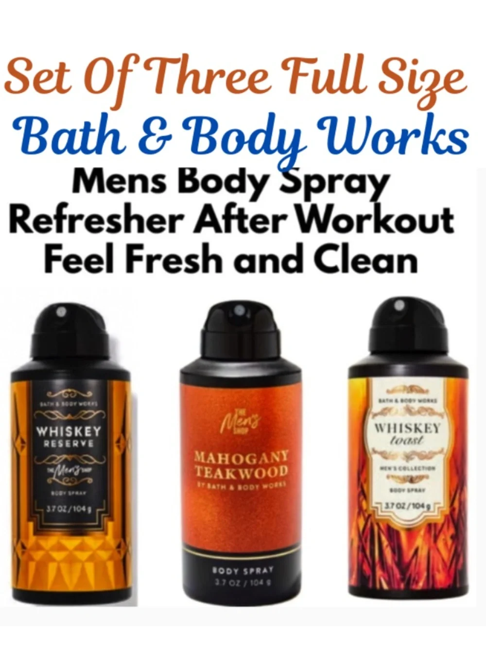 Mens Body Spray - Bath & Body Works - Three Full Size Sprays